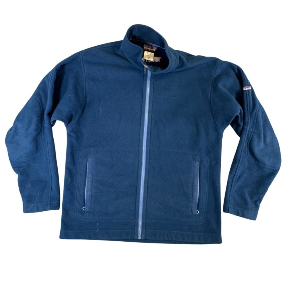 Patagonia Synchilla Fleece Jacket Mens Small Navy Blue Full Zip Outdoor Layer